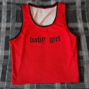 Baby girl devil vibes crop top